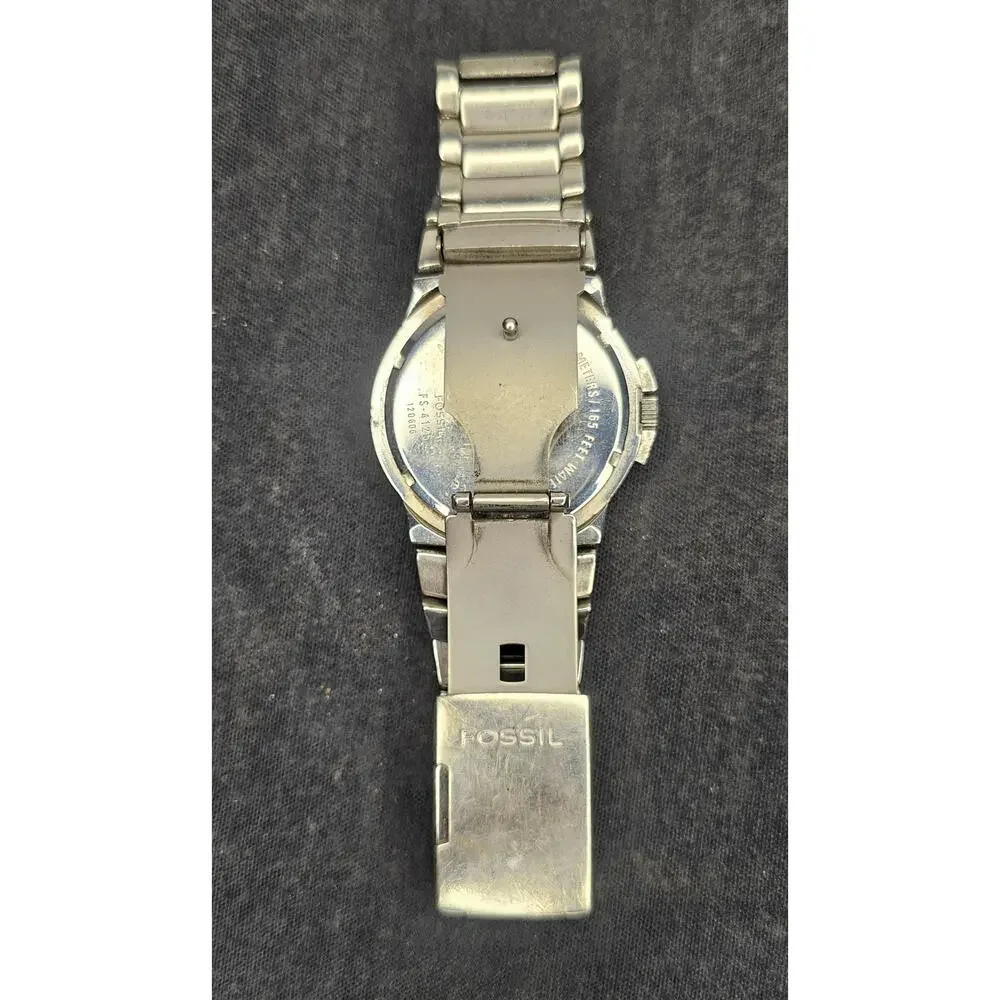 FOSSIL Arkitekt FS 4125 Men's Analog WristWATCH Calendar Stainless Steel As Is